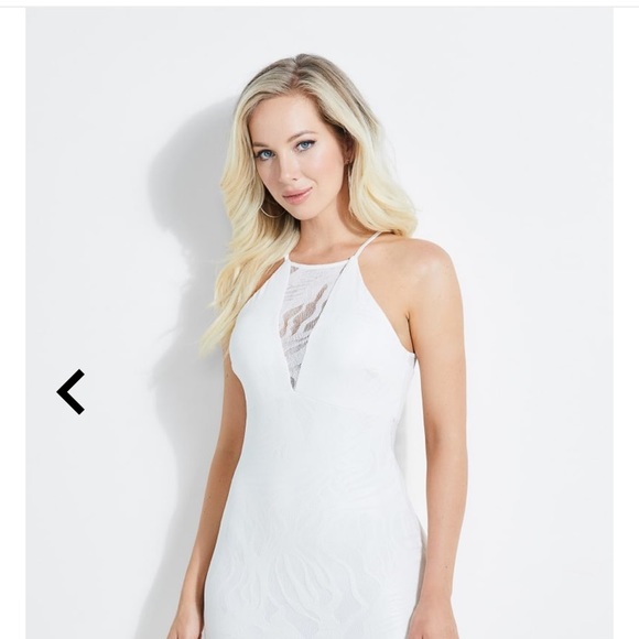 Guess Zayv sleeveless high neck lace dress small - Picture 10 of 11